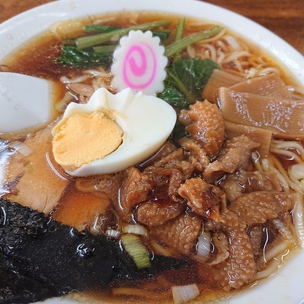 「ラーメン650円、とり皮100円」@盛昭軒の写真