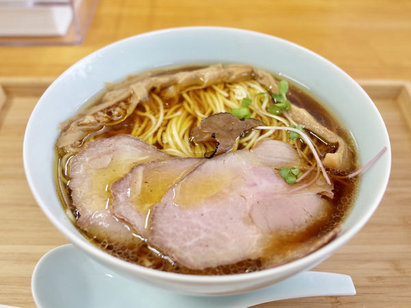 「醤油ソバリミテッド…900円、トリュフご飯…300円」@自家製麺と定食 弦乃月の写真