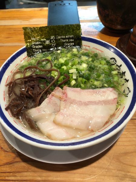 「ねぎらーめん超こってり＋替え玉×2」@博多長浜らーめん 田中商店の写真