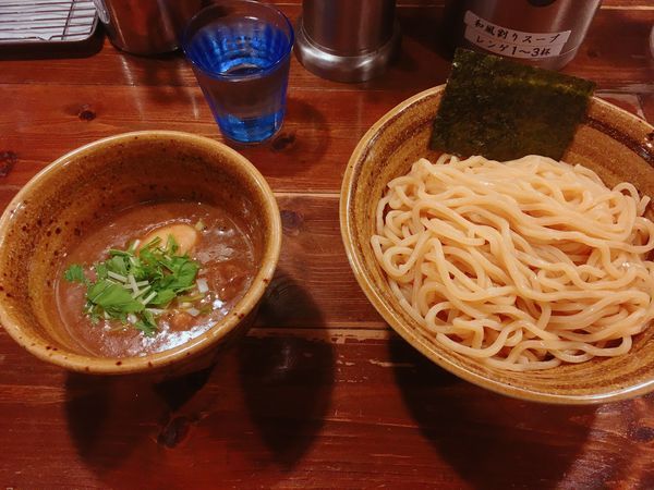 「煮干しつけ麺味玉900円❗️」@ベジポタつけ麺 えん寺の写真