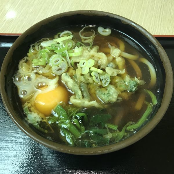 「お好み野菜天（￥430）＋生玉子（￥50）」@そば作 本店の写真
