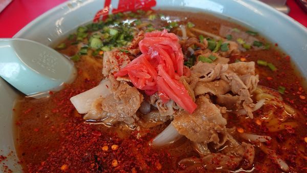 「豚バラもやしらーめん」@ラーメン山岡家 鶴ヶ島店の写真