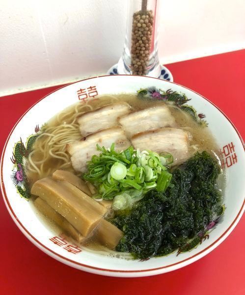 「中華そば¥700 with あおさのり￥100」@中華そば 竹千代の写真