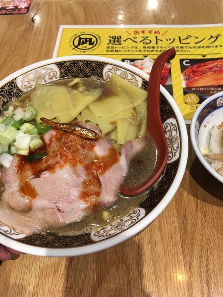 「すごい煮干ラーメン大盛＋チャーシュー丼セット」@すごい煮干ラーメン凪 五反田西口店の写真