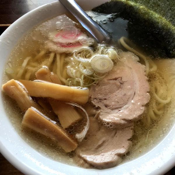 「半チャーハン＆半らーめん　900円　アゴだしに変更　100円」@手打らーめん まるちの写真