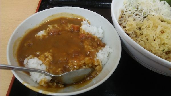 「冷 カレー丼セット 550円」@梅もと 船橋店の写真