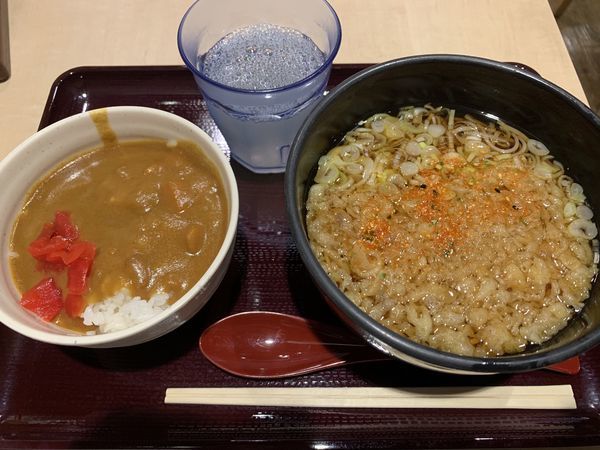 「ミニカレーセット 750円」@立喰いそば酒処 つきじ亭の写真