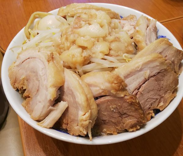 「味玉ラーメン７豚増し」@ジャンクガレッジ イオンレイクタウンmori店の写真