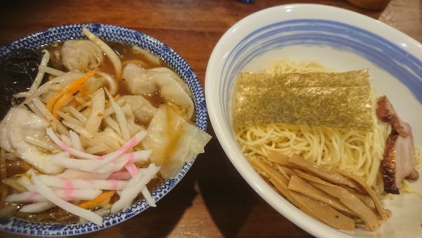 「つけワンタン野菜（限定１０５０円、中盛無料）」@麺屋 悠の写真