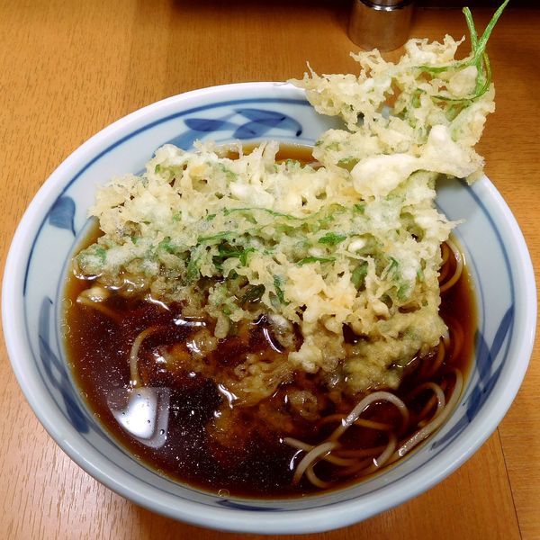 「春菊天そば（440円）」@加賀の写真