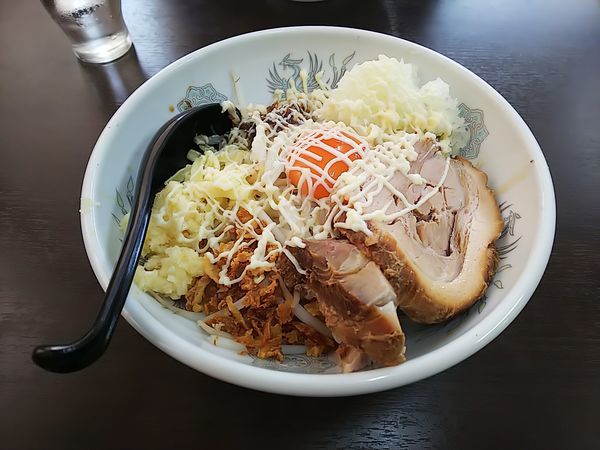 「まぜそば（エビ味）」@地鶏ラーメン 赤大屋の写真