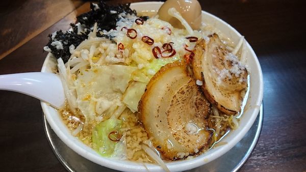 「潤次郎ラーメン+煮玉子 中脂」@らーめん潤 亀戸店の写真