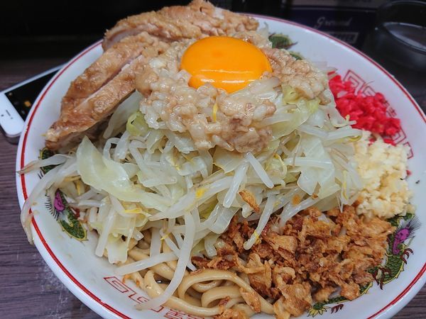 「小 豚  汁なし」@ラーメン二郎 横浜関内店の写真