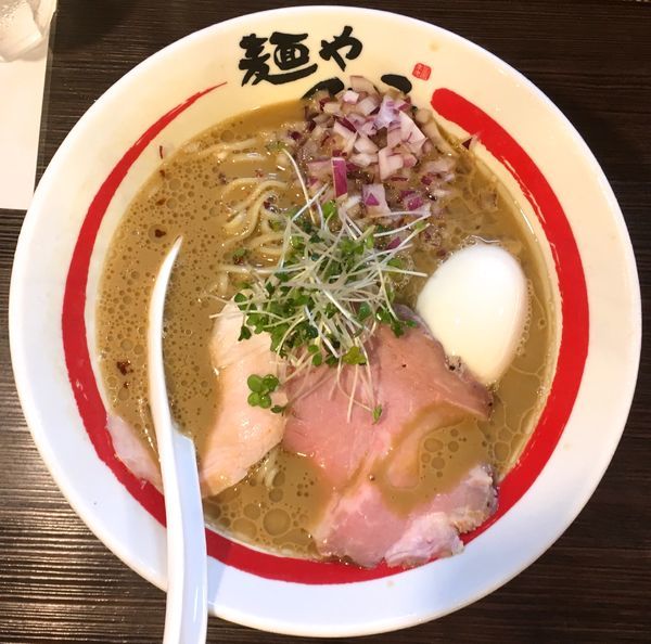 「冷やしらーめん味玉濃厚牡蠣そば」@麺や でこの写真
