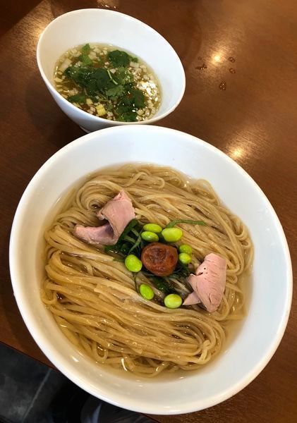 「期間限定・羅臼昆布水の冷たい塩つけ麺 ¥900」@中華そば 七麺鳥の写真