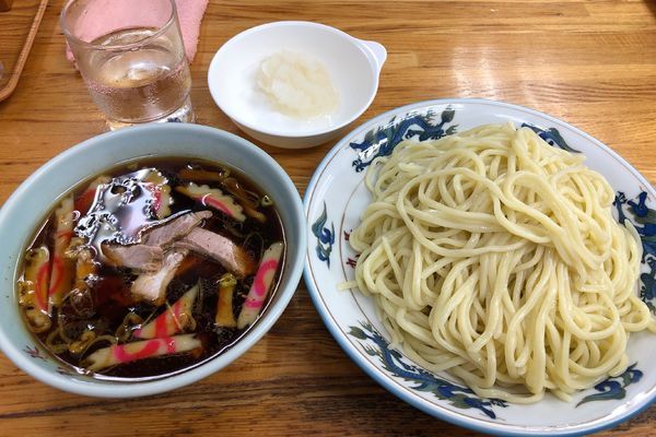 「つけそば 大盛り+大根おろし」@丸長 坂戸店の写真