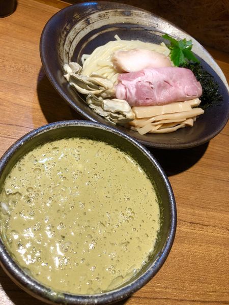 「どろどろカキつけそば￥950＋大盛り￥100＋飯割り￥110」@寿製麺よしかわ 川越店の写真