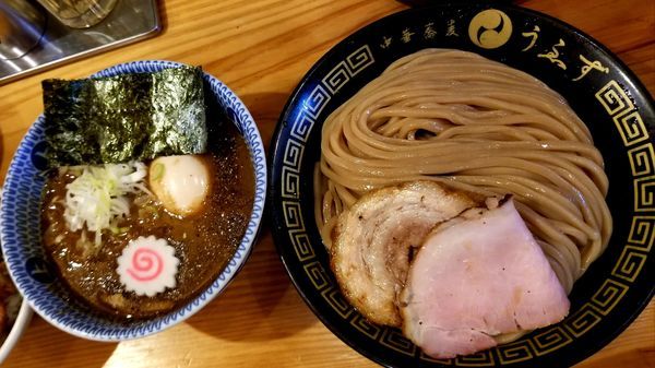 「つけ味玉(並)＋チャーシューご飯」@中華蕎麦うゑずの写真
