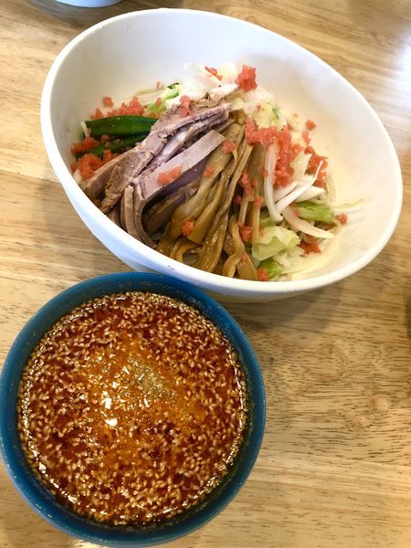 「【限定】冷やし辛つけそば￥920」@中華そば専門 とんちぼの写真