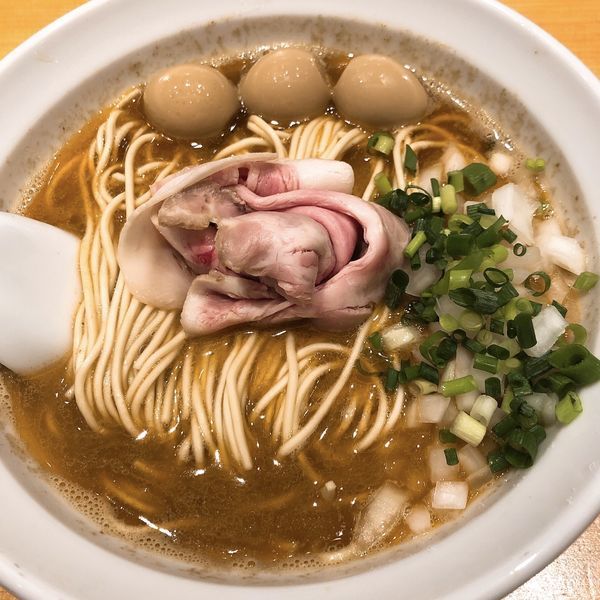 「濃厚オマール海老蕎麦(限定) ¥950＋うずら味玉 ¥100」@木更津丿貫の写真