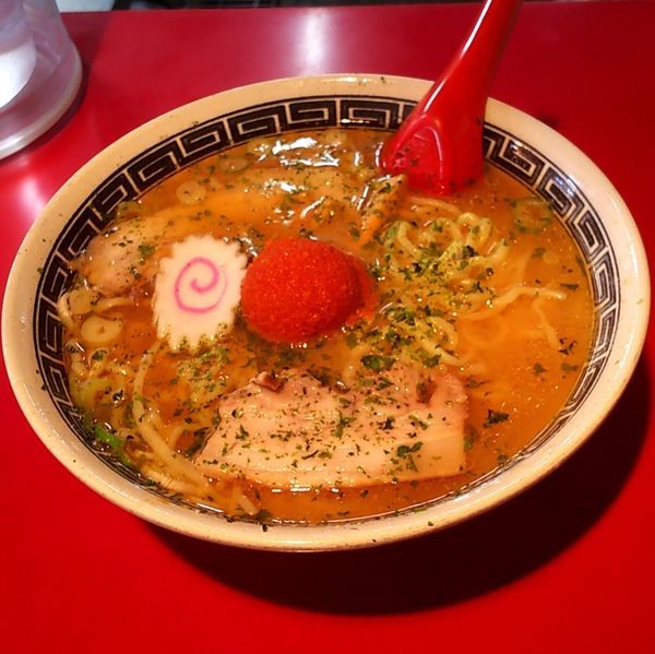 「赤湯からみそラーメン(大盛)」@龍上海 米沢店の写真