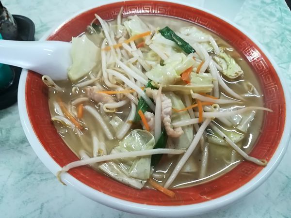 「9/7 肉入りタンメン650円」@はびき野の写真