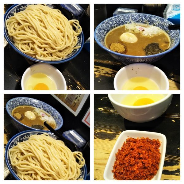 「辛つけ麺特盛＋生卵」@狼煙 〜NOROSHI〜の写真