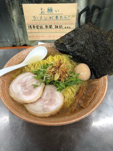 「カメノテ出汁のラーメン塩大盛り」@覆麺 智の写真