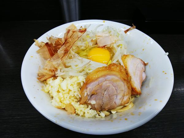 「冷やし汁無し」@ラーメン二郎 川越店の写真