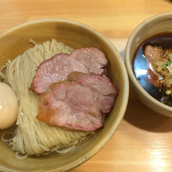 「鰹昆布出汁特製醤油つけ麺1100円」@迂直の写真