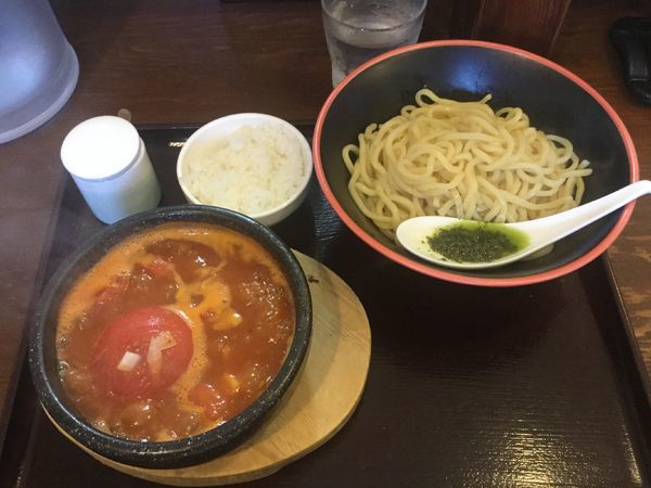 「トマトつけ・中盛(¥880)」@節系とんこつらぁ麺 おもとの写真