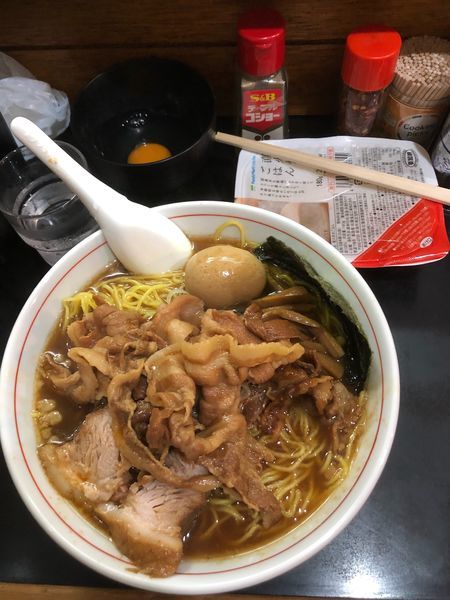 「100大盛り＋ツケ玉」@一条流がんこ総本家分家四谷荒木町の写真