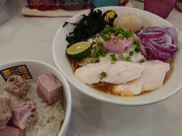 「【夏季限定】冷やし煮干しとろろそば800円＋味玉　他」@濃菜麺 井の庄 荻窪店の写真