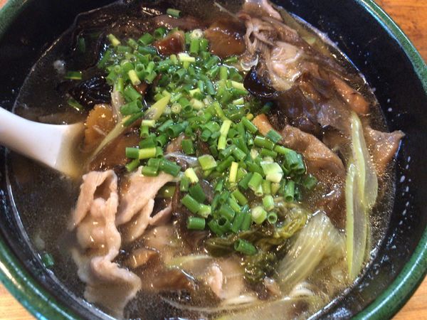 「キノコそば750円」@しなそば 麺坊の写真