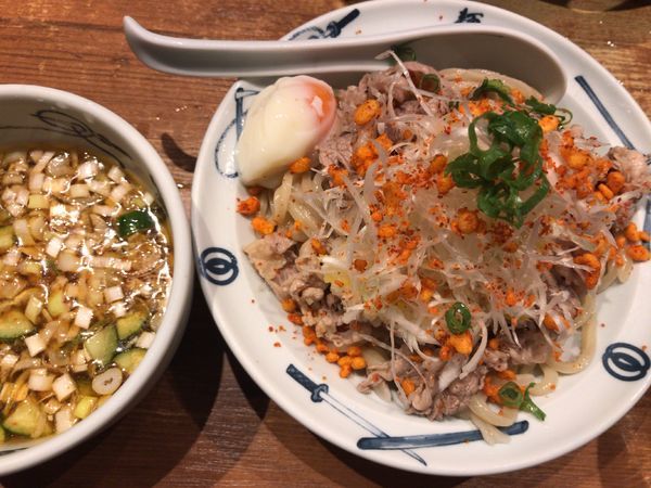 「冷やしおろし肉つけ麺1080円」@創始麺屋武蔵の写真
