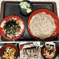 豚しゃぶ丼・そばセット　530円