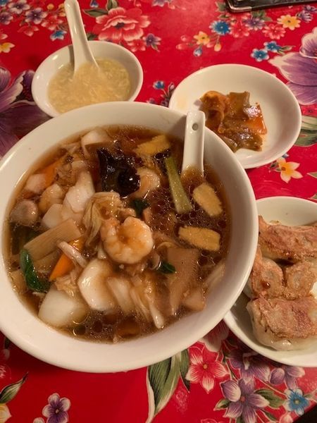 「えびそば 680円（ランチセット価格・焼き餃子付き）」@福楼の写真