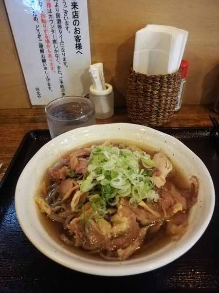 「肉そば　【冷たい】肉ダブル　570円」@河北やの写真