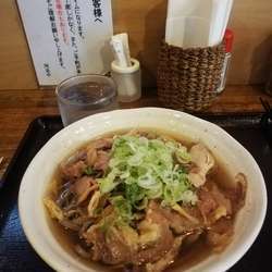 肉そば　【冷たい】肉ダブル　570円