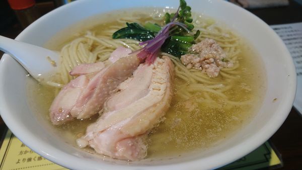 「塩生姜らー麺、大盛」@塩生姜らー麺専門店MANNISHの写真