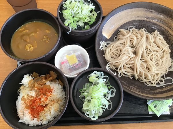 「朝そば(納豆)360円＆クーポンでカレールー」@ゆで太郎 柏名戸ヶ谷店の写真