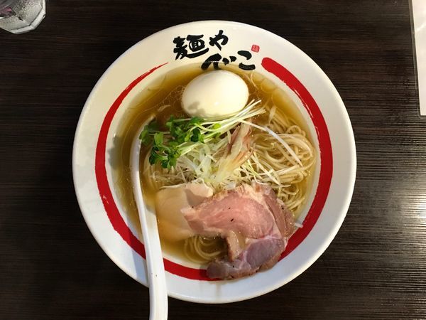 「和風冷やしラーメン 味玉鰺煮干しと生姜のそば＋〆のお茶漬け」@麺や でこの写真
