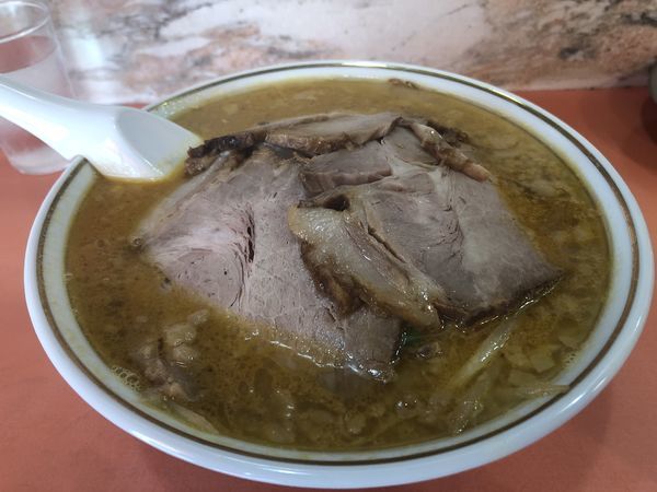 「サッポロ(味噌)背脂入りチャーシュー」@中華料理 香雅の写真