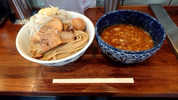 「つけ雷 大 半熟味玉」@雷 北松戸本店の写真