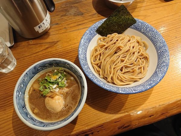 「濃厚味玉入りつけ麺（胚芽麺）」@道玄坂マンモスの写真