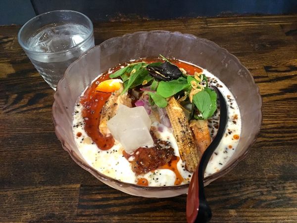 「海老とトウモロコシの冷やし 大盛」@麺場voyageの写真