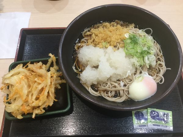 「朝そば玉子+おろし(¥330+クーポン)」@ゆで太郎 竹橋店の写真