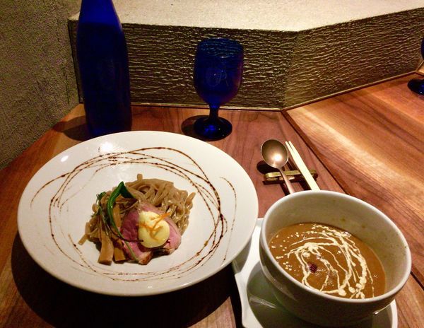 「鴨つけ麺 みかんソース M ver.」@Gion Duck Noodlesの写真