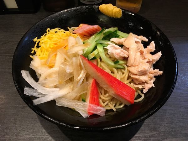 「アサヒスーパードライ小瓶 → 冷やし中華」@ラーメン大至の写真
