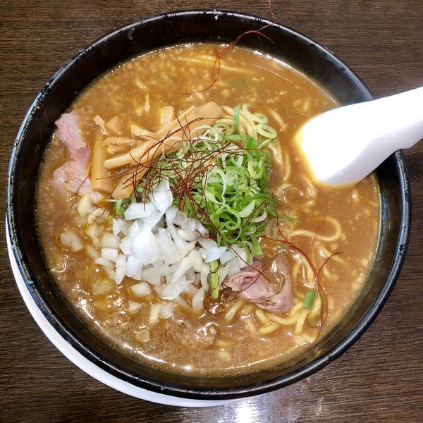 「カレーラーメン＋餃子定食」@来来亭 川越山田店の写真